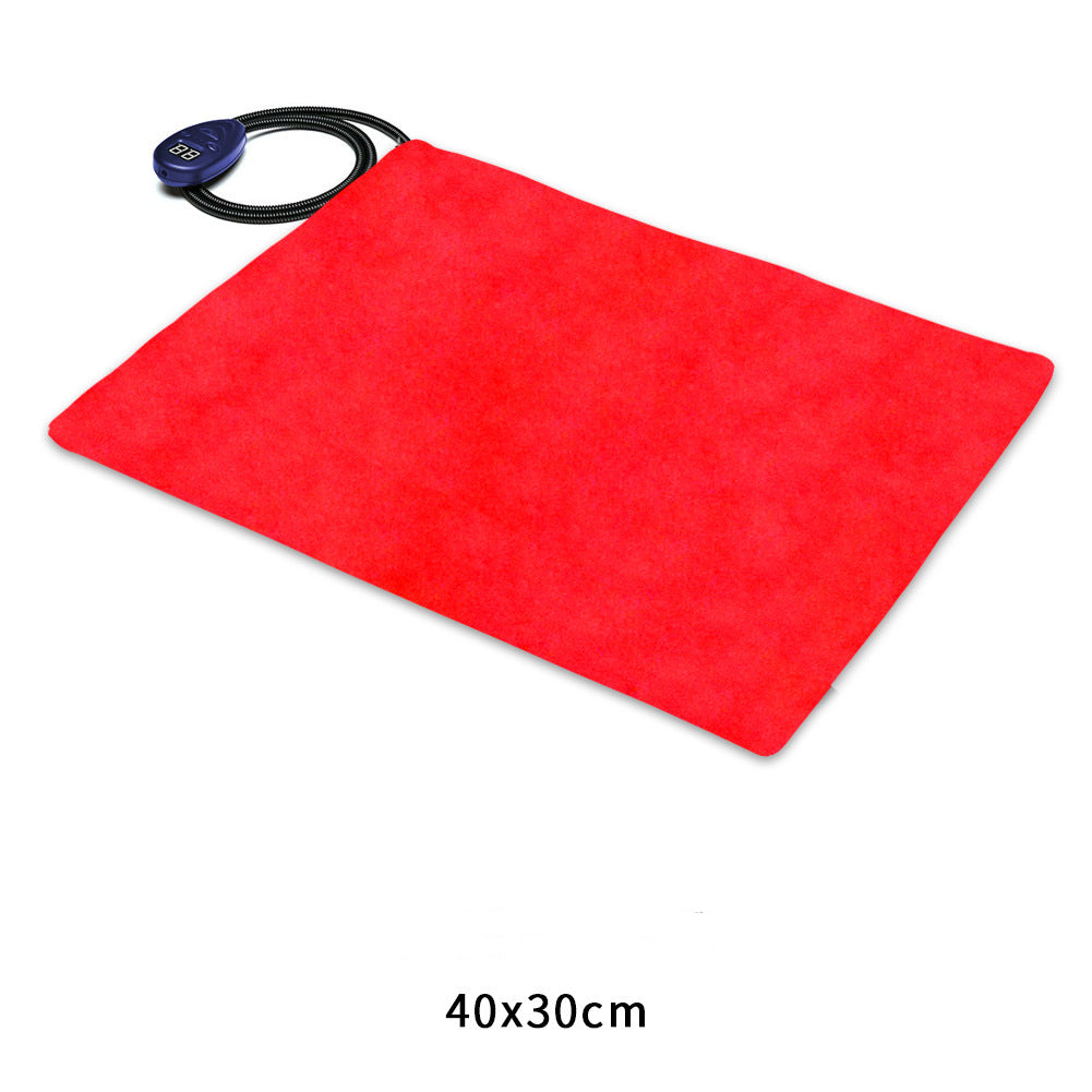 KFX-0286269 Pet Heating Pad 40x30cm with Intelligent Temperature Control, Anti-Scratching Flannel Blanket in Multiple Colors