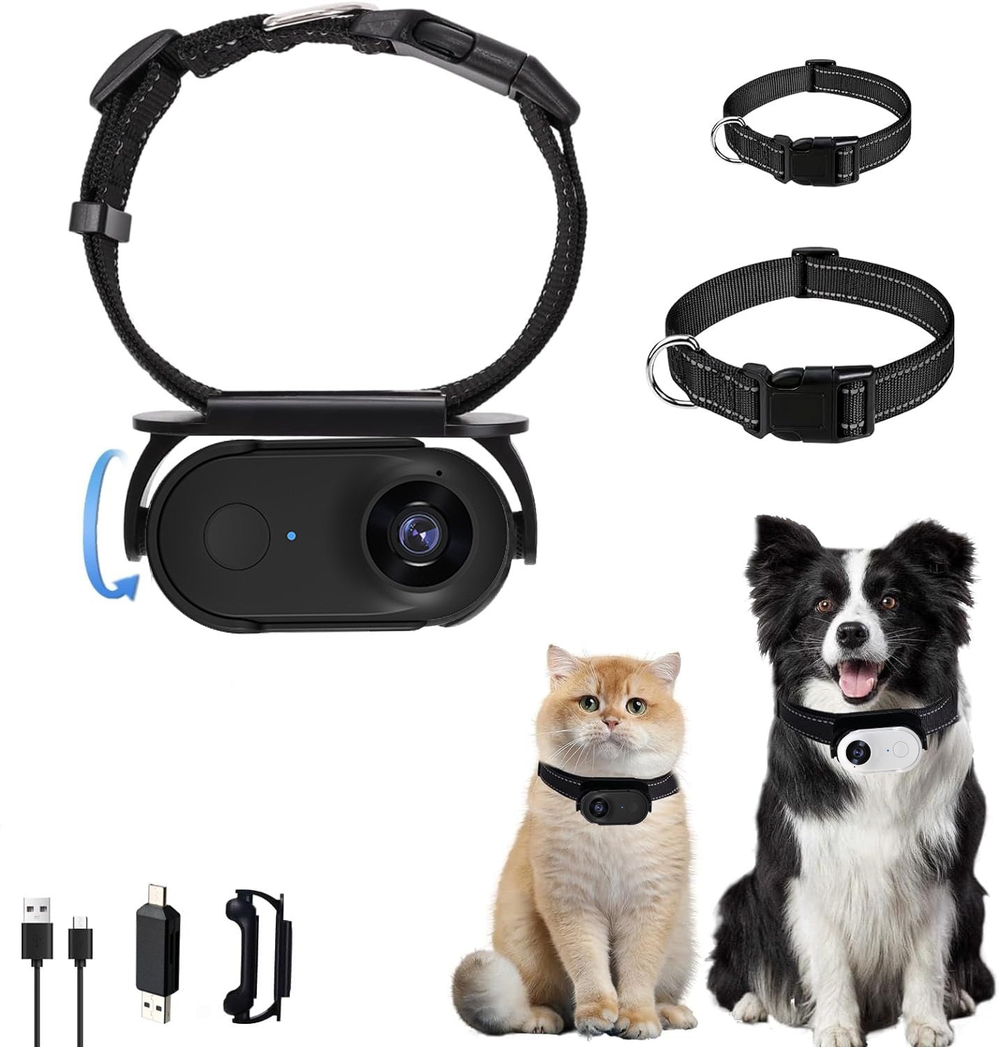 KFX-0286653 HD Mini Pet Camera with Magnetic Suction and Collar Options (16G/32G/64G/128G Memory & WiFi Versions Available)