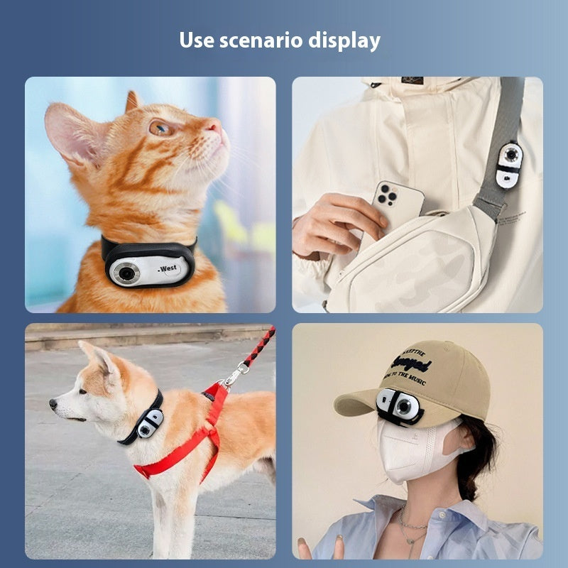 KFX-0286653 HD Mini Pet Camera with Magnetic Suction and Collar Options (16G/32G/64G/128G Memory & WiFi Versions Available)