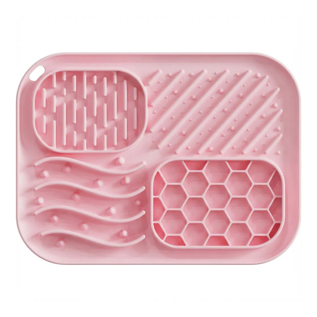 KFX-0288189 Square Silicone Slow Feeder Bowl with Suction Cup for Dogs - Four Colors Available