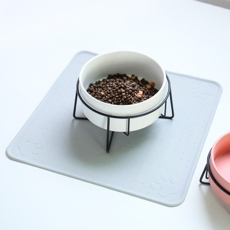 KFX-0290365 Waterproof and Oil-Proof Silicone Pet Placemat for Bowl Protection, Available in Small and Large Sizes