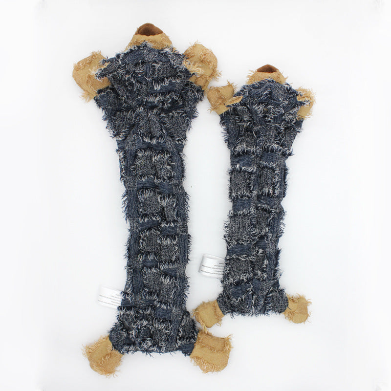 KFX-0291005 Plush Teddy Bear Doll Toy for Pets - Small Light Brown, Dark Purple, Denim Blue