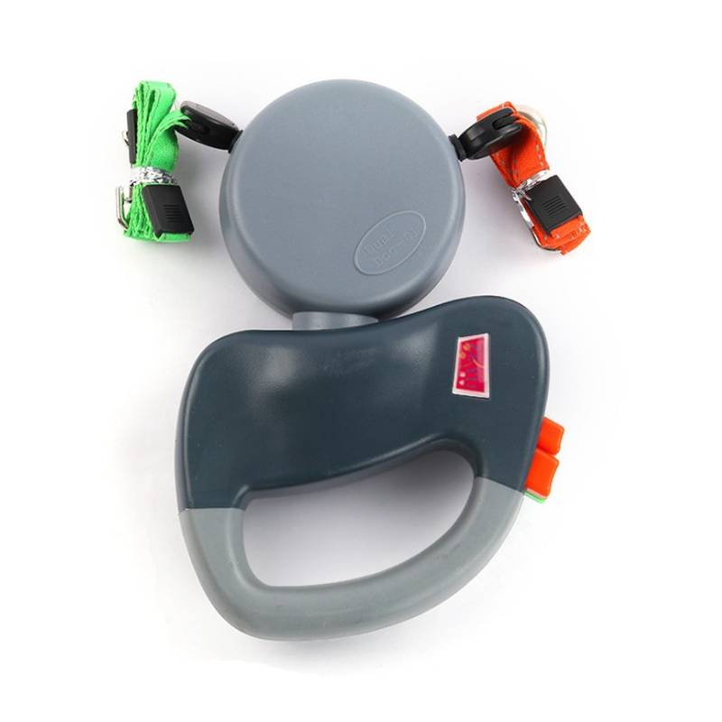 KFX-0293949 Double Headed Pet Leash with Adjustable Length and Durable Polyester Material