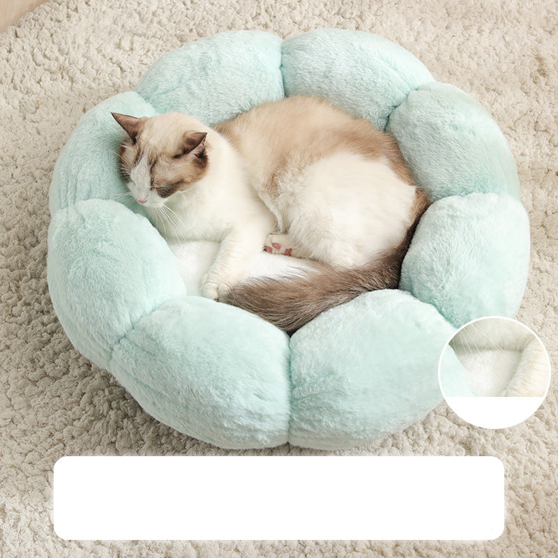 KFX-0294205 Cozy Rabbit Fleece Nest for Deep Sleep - Perfect for Cats and Dogs