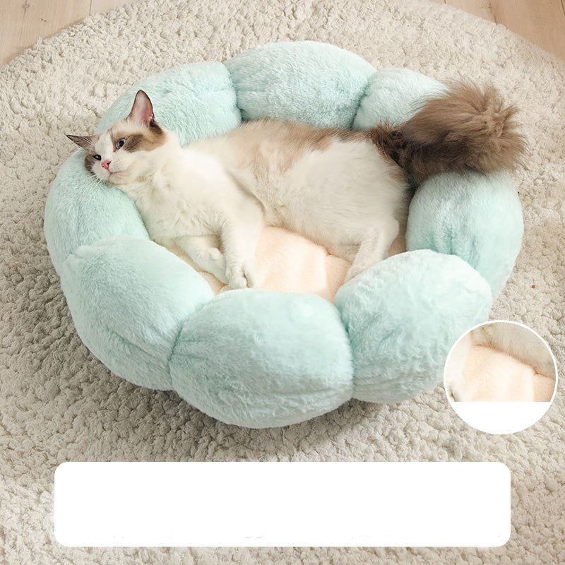 KFX-0294205 Cozy Rabbit Fleece Nest for Deep Sleep - Perfect for Cats and Dogs