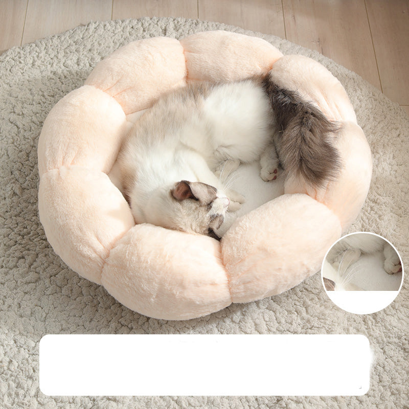 KFX-0294205 Cozy Rabbit Fleece Nest for Deep Sleep - Perfect for Cats and Dogs