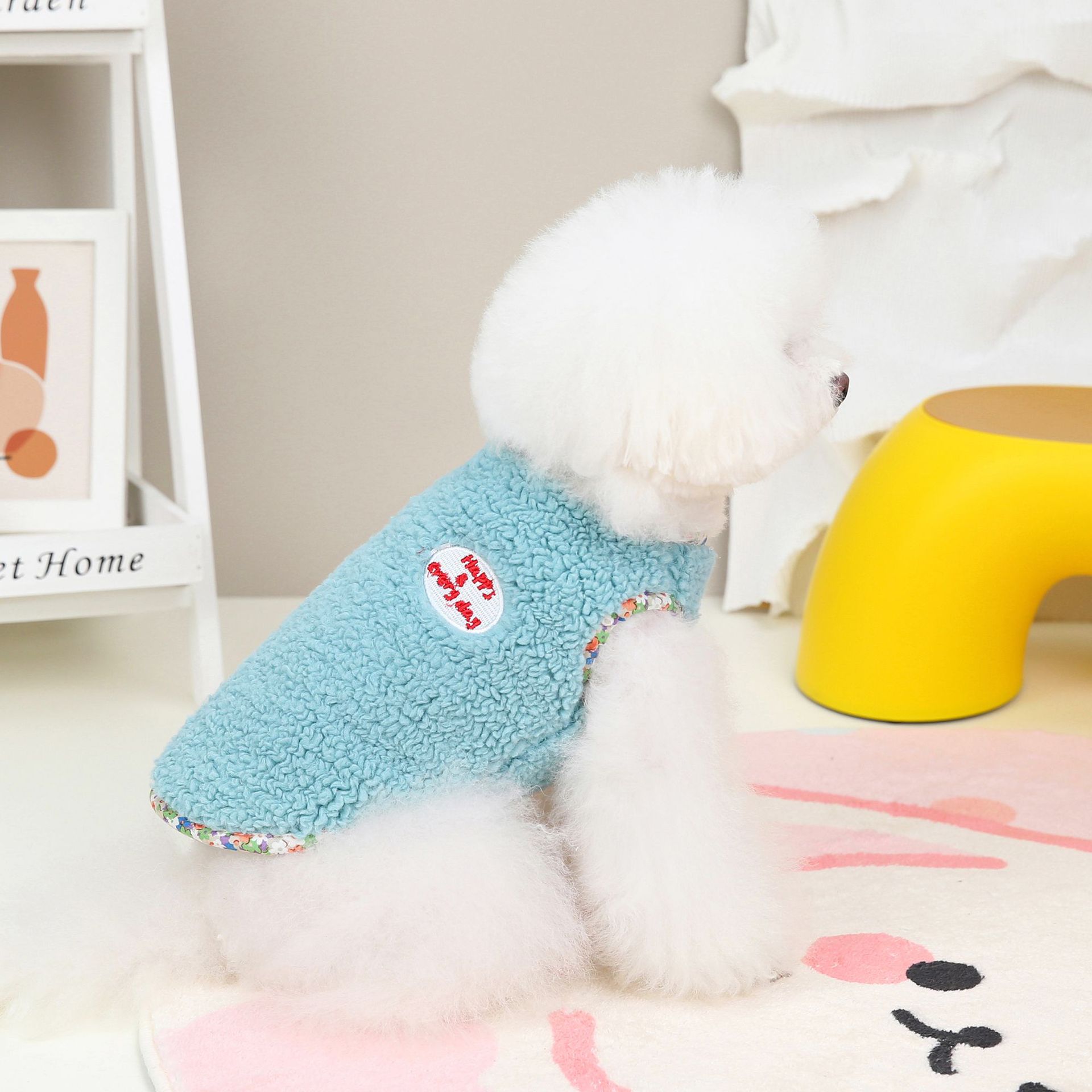 KFX-0294333 Cozy Polyester Vest for Small Dogs - Autumn and Winter Wear in British Style