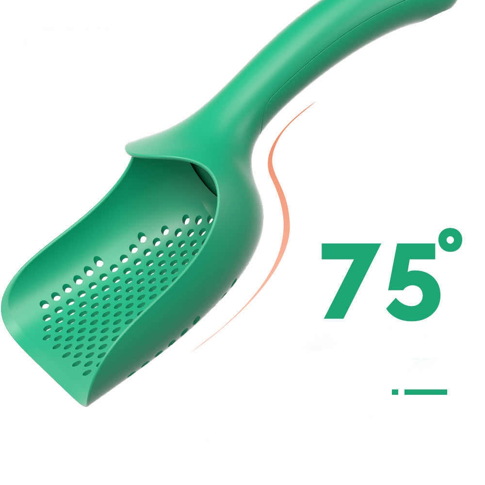 KFX-0295613 Lightweight Plastic Cat Litter Scoop - Durable Cleaning Tool for Easy Waste Removal