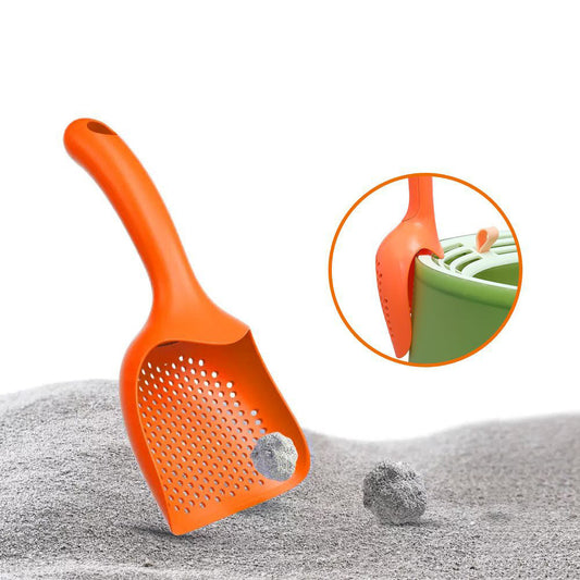KFX-0295613 Lightweight Plastic Cat Litter Scoop - Durable Cleaning Tool for Easy Waste Removal