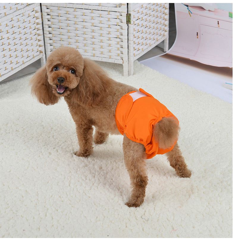 KFX-0296509 Anti-harassment Cotton Menstrual Pants with Velcro Closure - Available in Blue, Orange, Green, Rose Red, Sizes S, M, L