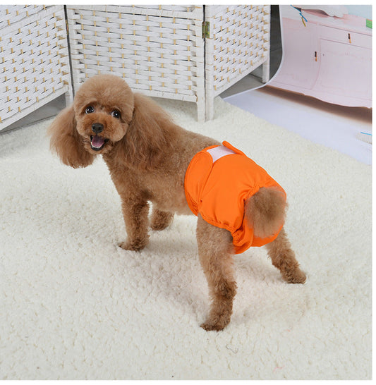 KFX-0296509 Anti-harassment Cotton Menstrual Pants with Velcro Closure - Available in Blue, Orange, Green, Rose Red, Sizes S, M, L