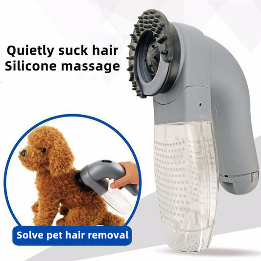 KFX-0297789 Portable Electric Pet Hair Vacuum and Massage Cleaner for Easy Grooming and Cleanup