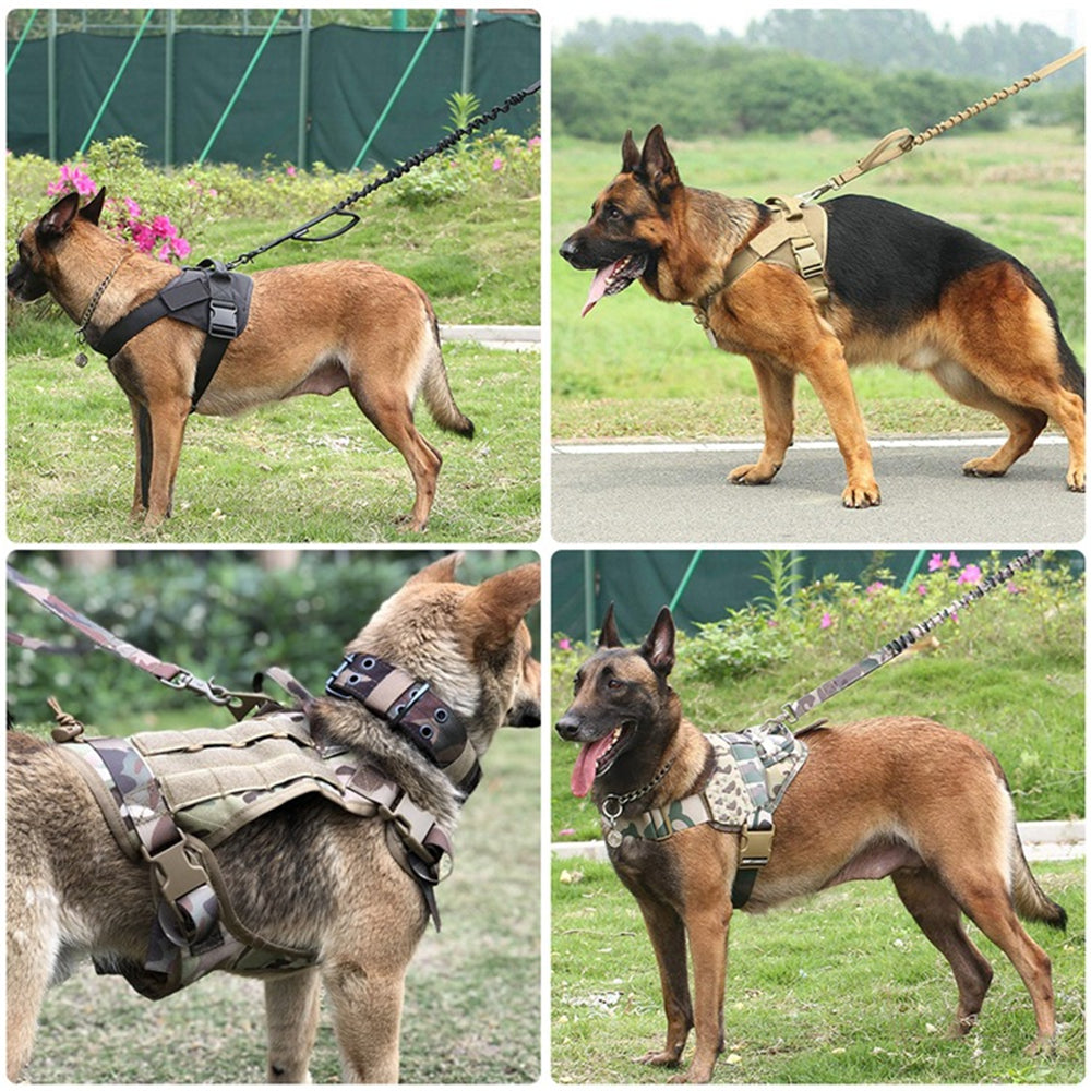 KFX-0299197 Lightweight Tactical Training Dog Vest, Waterproof Nylon K9 Chest Strap, Adjustable with Padded Lining