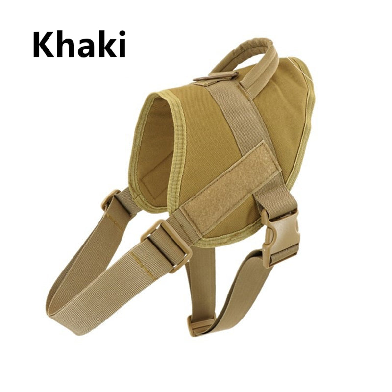 KFX-0299197 Lightweight Tactical Training Dog Vest, Waterproof Nylon K9 Chest Strap, Adjustable with Padded Lining