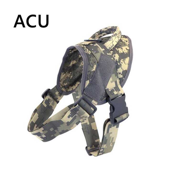 KFX-0299197 Lightweight Tactical Training Dog Vest, Waterproof Nylon K9 Chest Strap, Adjustable with Padded Lining