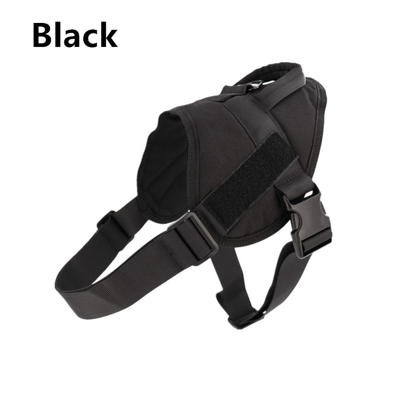 KFX-0299197 Lightweight Tactical Training Dog Vest, Waterproof Nylon K9 Chest Strap, Adjustable with Padded Lining