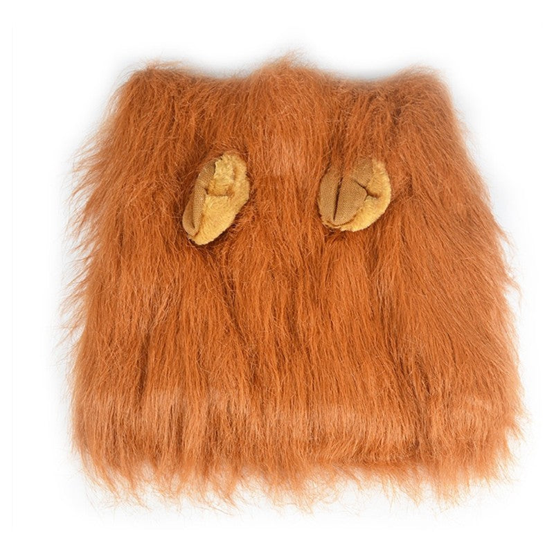 KFX-0301757 Cozy Pet Lion Mane Wig Costume for Cats and Dogs - Adjustable Winter Apparel