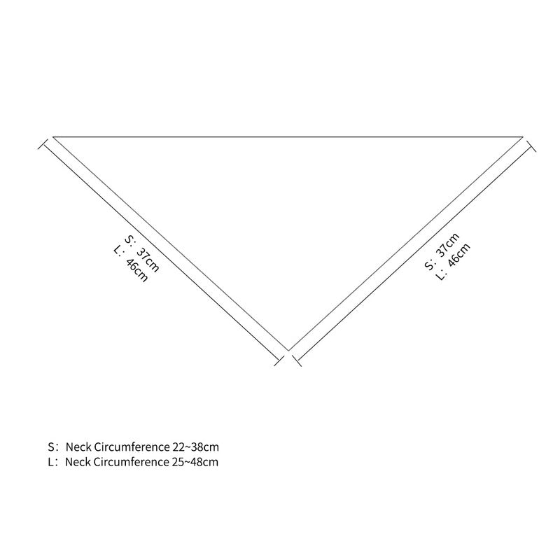 KFX-0303293 Festive Pet Triangle Towel for Dogs – Red and Green Snowflake Patterns, S & L Sizes Available
