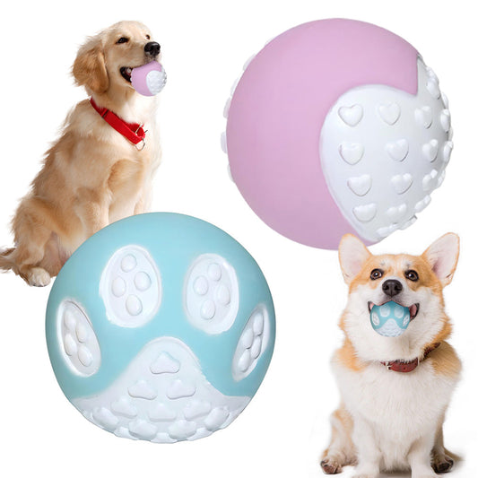KFX-0304317 Durable Non-Toxic Dog Toy Balls for Chewing and Teeth Cleaning - 12 Pack High Bounce Rubber Balls