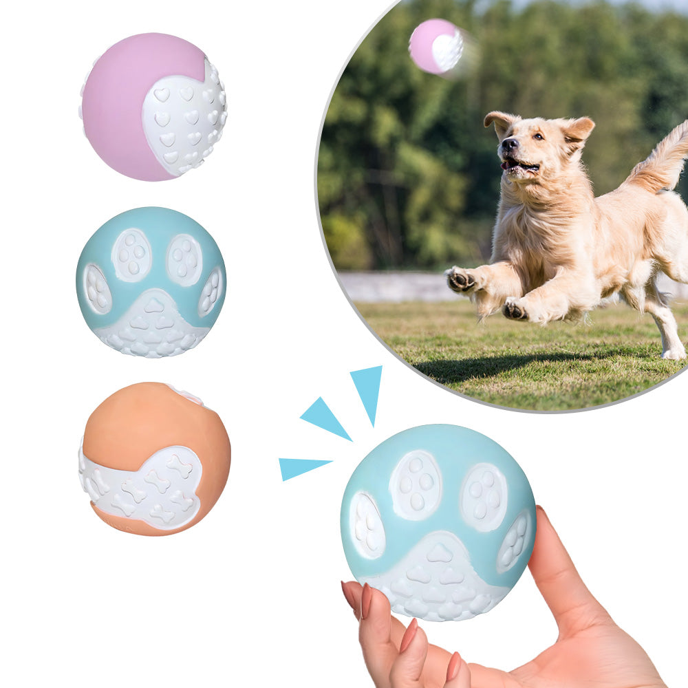 KFX-0304317 Durable Non-Toxic Dog Toy Balls for Chewing and Teeth Cleaning - 12 Pack High Bounce Rubber Balls