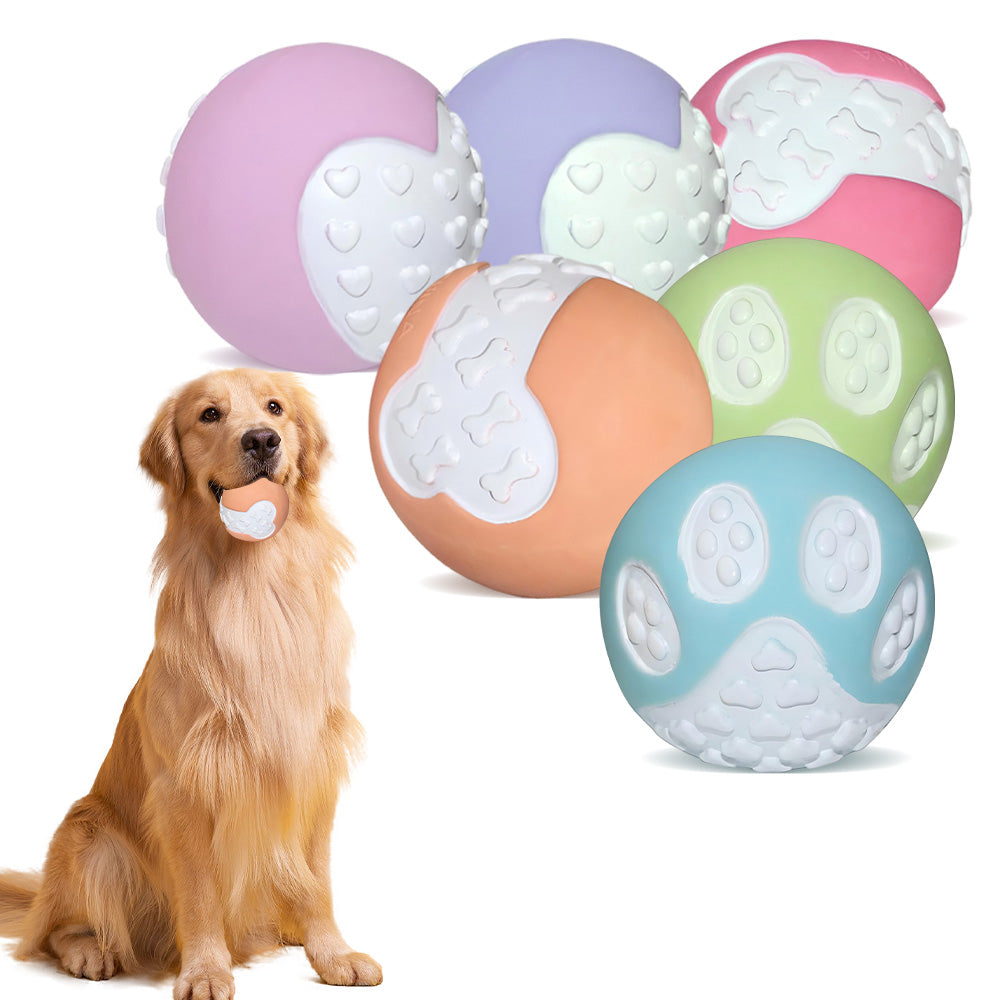 KFX-0304317 Durable Non-Toxic Dog Toy Balls for Chewing and Teeth Cleaning - 12 Pack High Bounce Rubber Balls