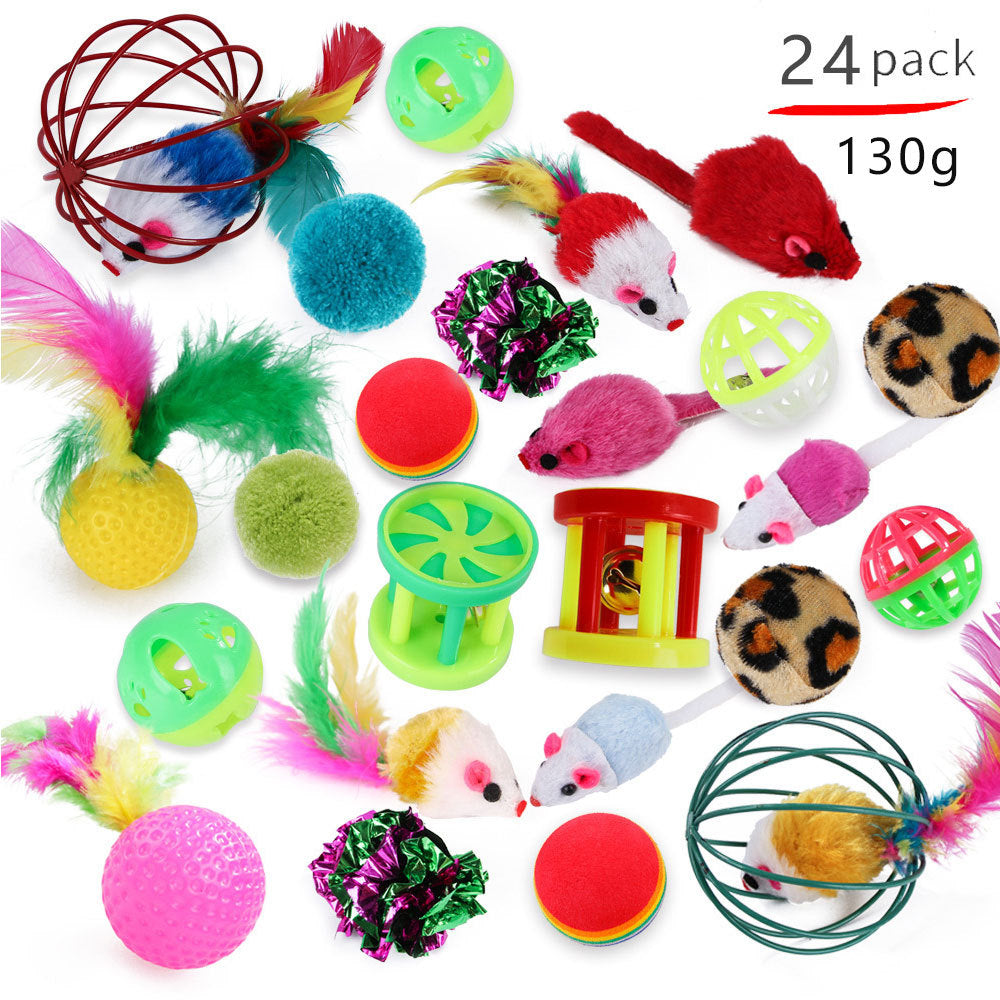 KFX-0306493 Funny Cat Stick Toy with Plush Feathers and Durable PP/Metal Materials