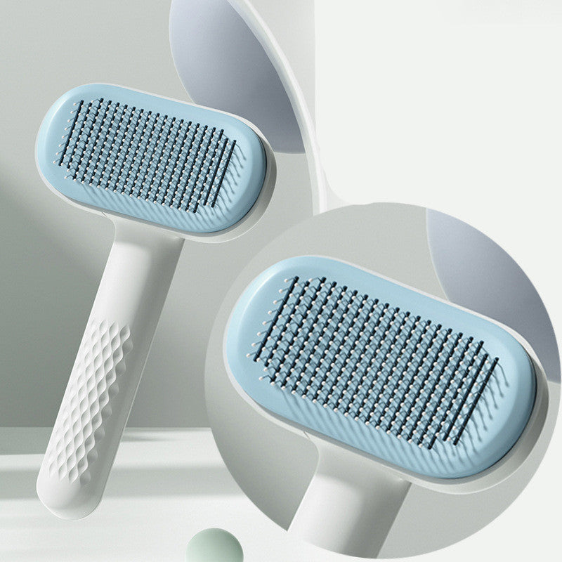 KFX-0307261 Pet Knot Hair Removal Comb with Round and Rubber Head, Multi-Color Options