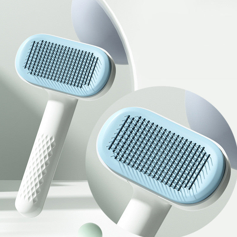 KFX-0307261 Pet Knot Hair Removal Comb with Round and Rubber Head, Multi-Color Options
