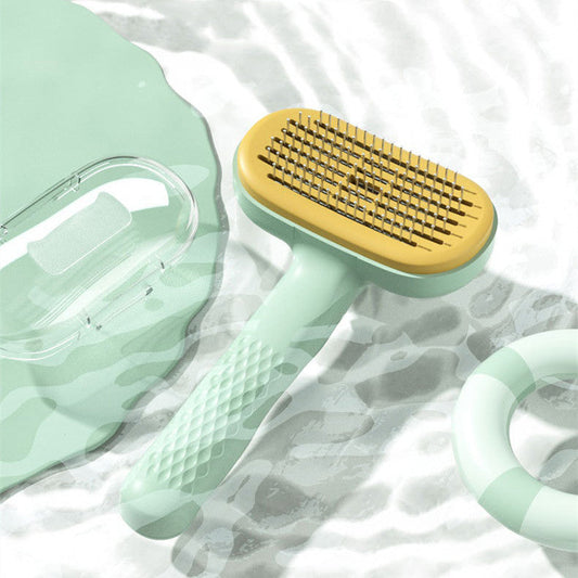 KFX-0307261 Pet Knot Hair Removal Comb with Round and Rubber Head, Multi-Color Options