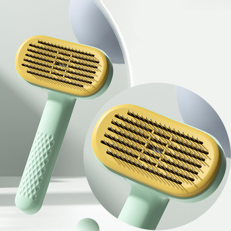 KFX-0307261 Pet Knot Hair Removal Comb with Round and Rubber Head, Multi-Color Options