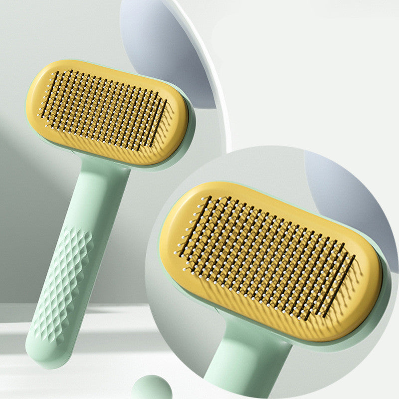 KFX-0307261 Pet Knot Hair Removal Comb with Round and Rubber Head, Multi-Color Options