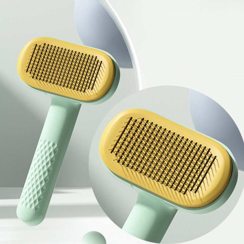KFX-0307261 Pet Knot Hair Removal Comb with Round and Rubber Head, Multi-Color Options
