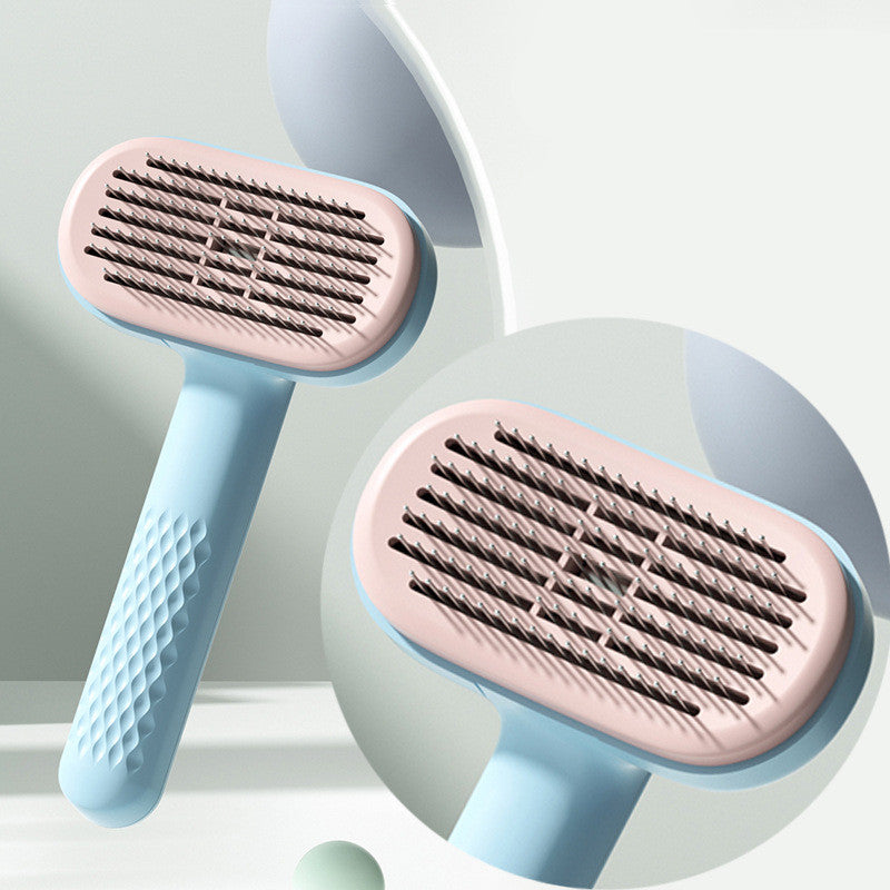 KFX-0307261 Pet Knot Hair Removal Comb with Round and Rubber Head, Multi-Color Options