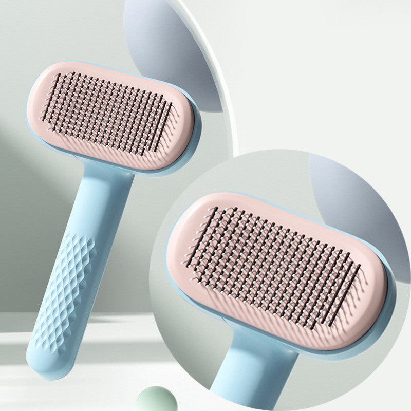 KFX-0307261 Pet Knot Hair Removal Comb with Round and Rubber Head, Multi-Color Options