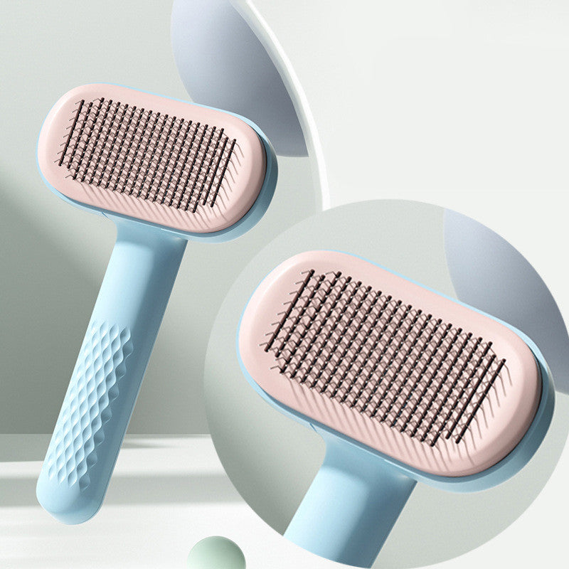 KFX-0307261 Pet Knot Hair Removal Comb with Round and Rubber Head, Multi-Color Options