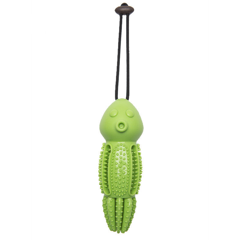 KFX-0312253 Molar Cleaning Octopus Toy for Dogs - Pet Dental Care Device in Red, Blue, Green