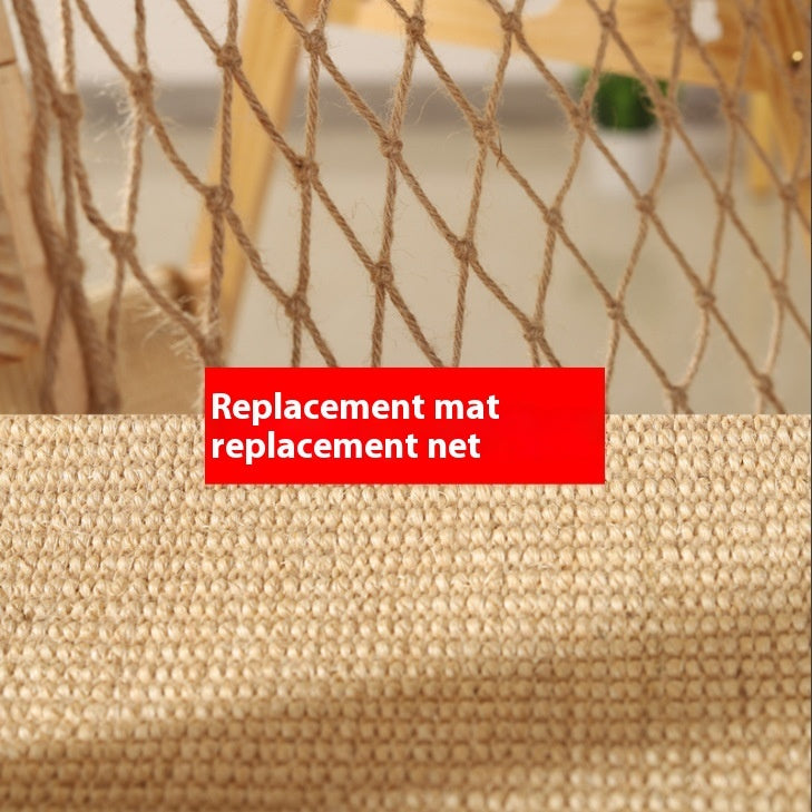 KFX-0314685 Sisal Cat Scratching Column and Climbing Frame with Solid Wood Design