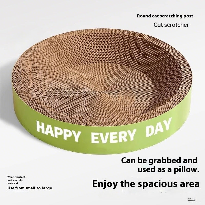 KFX-0315453 Wear-resistant Round Cat Nest Scratching Board - Green, 50CM & 55CM