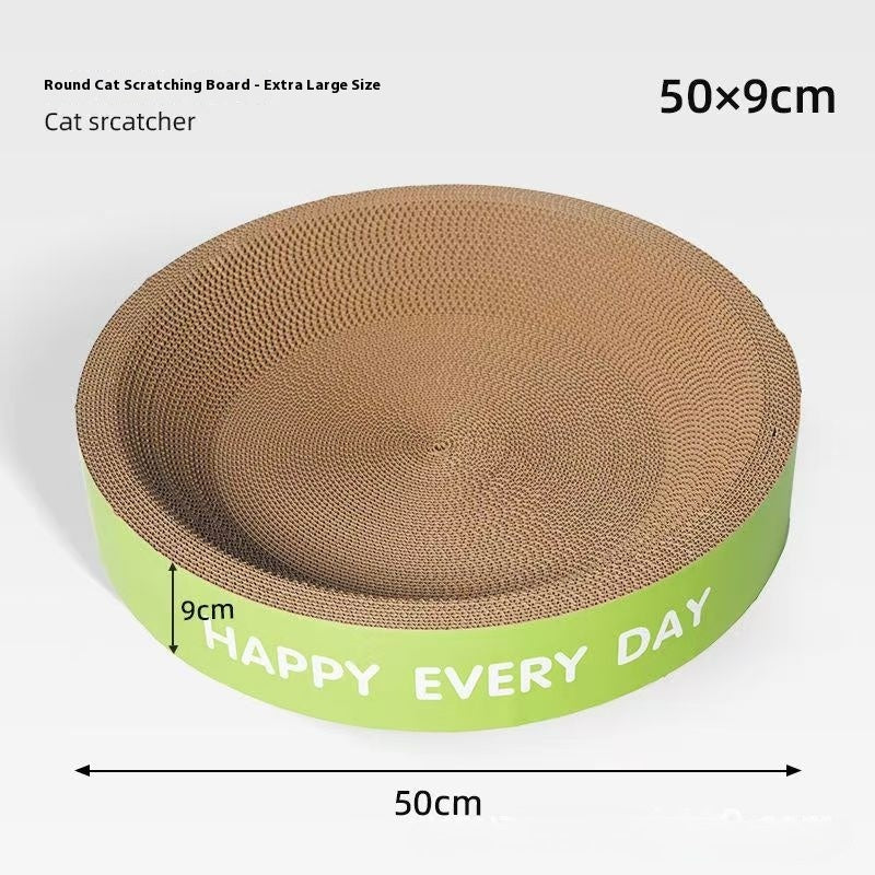 KFX-0315453 Wear-resistant Round Cat Nest Scratching Board - Green, 50CM & 55CM
