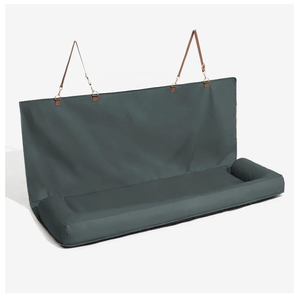 KFX-0316221 Detachable and Washable Minimalist Pet Mat for Single and Full Car Seats - Available in Green, Gray, Blue