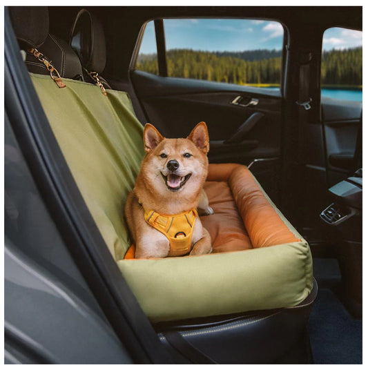 KFX-0316221 Detachable and Washable Minimalist Pet Mat for Single and Full Car Seats - Available in Green, Gray, Blue