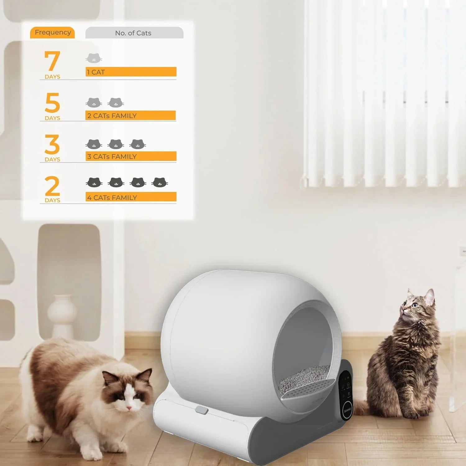 KFX-031699 Automatic Self-Cleaning Cat Litter Box with 70L Capacity and APP Control