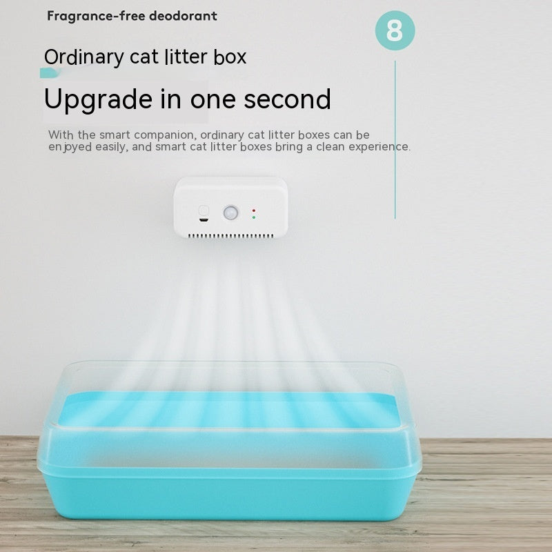 KFX-0318013 Plastic Pet Deodorizer and Air Purifier for Odor Removal, Elegant White Design, Compact Size
