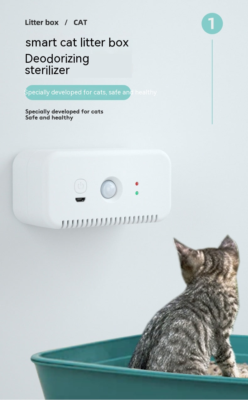 KFX-0318013 Plastic Pet Deodorizer and Air Purifier for Odor Removal, Elegant White Design, Compact Size