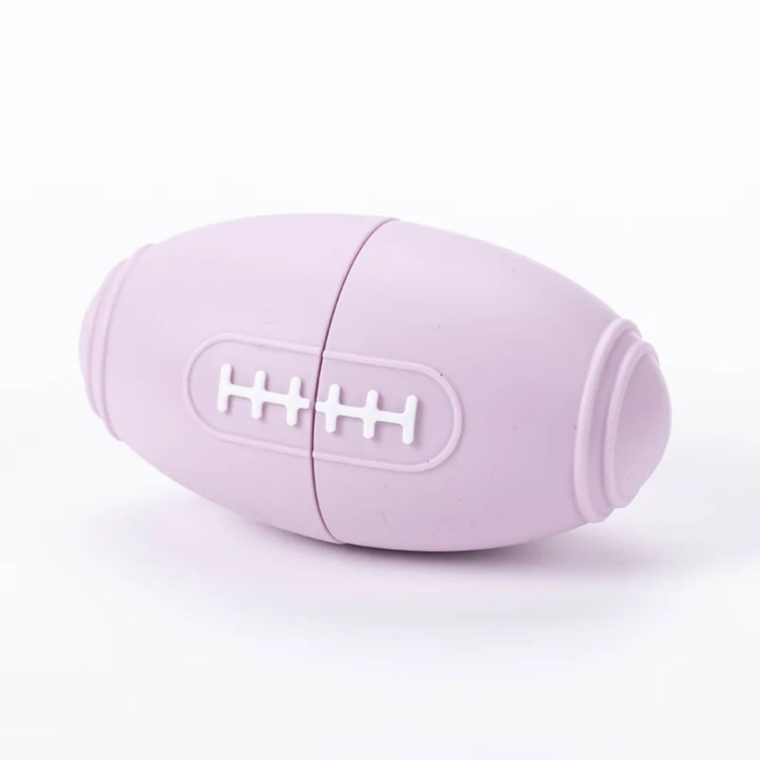 KFX-0318653 Durable Silicone Dog Toy for Boredom Relief with Rugby Shape and Food Dispensing Features