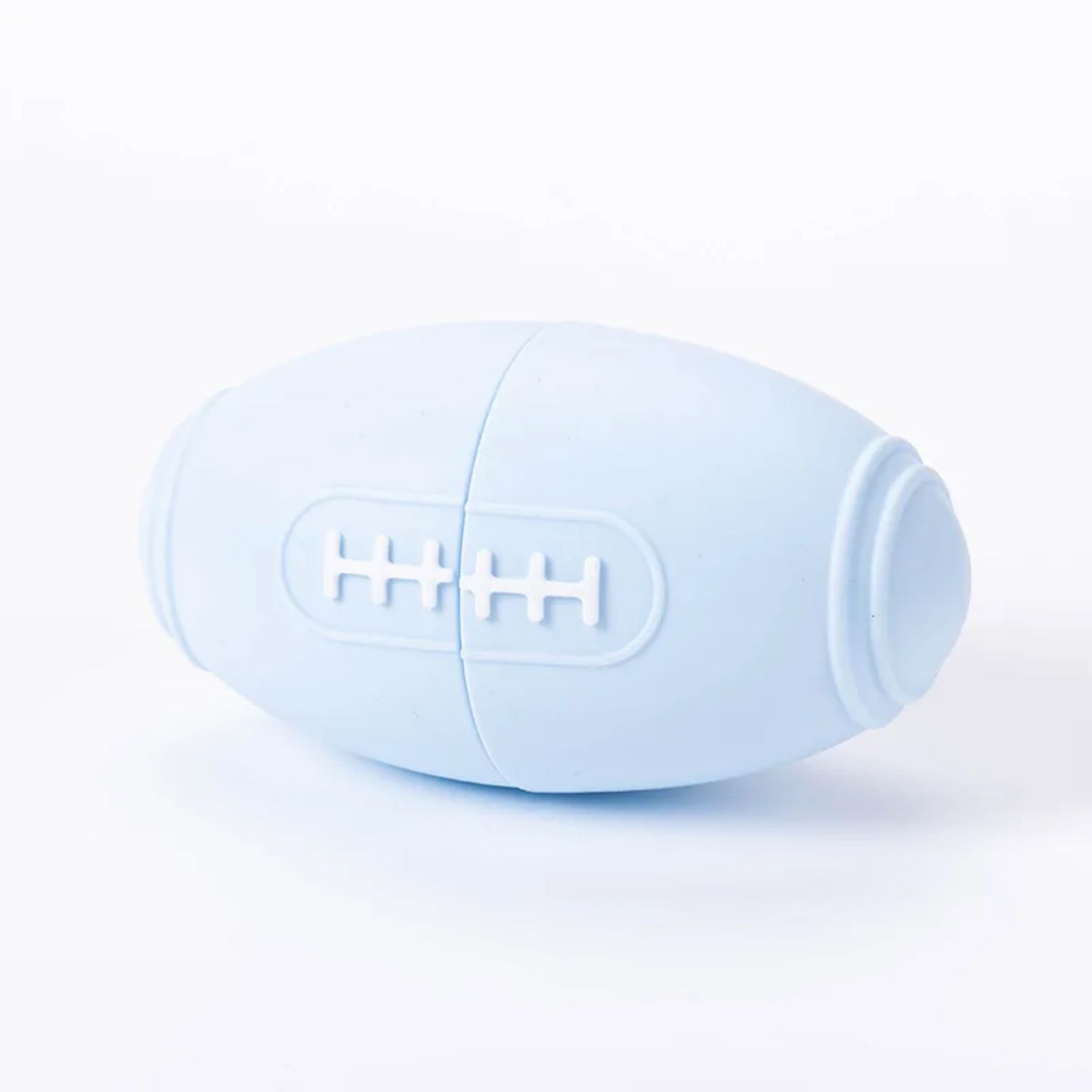 KFX-0318653 Durable Silicone Dog Toy for Boredom Relief with Rugby Shape and Food Dispensing Features