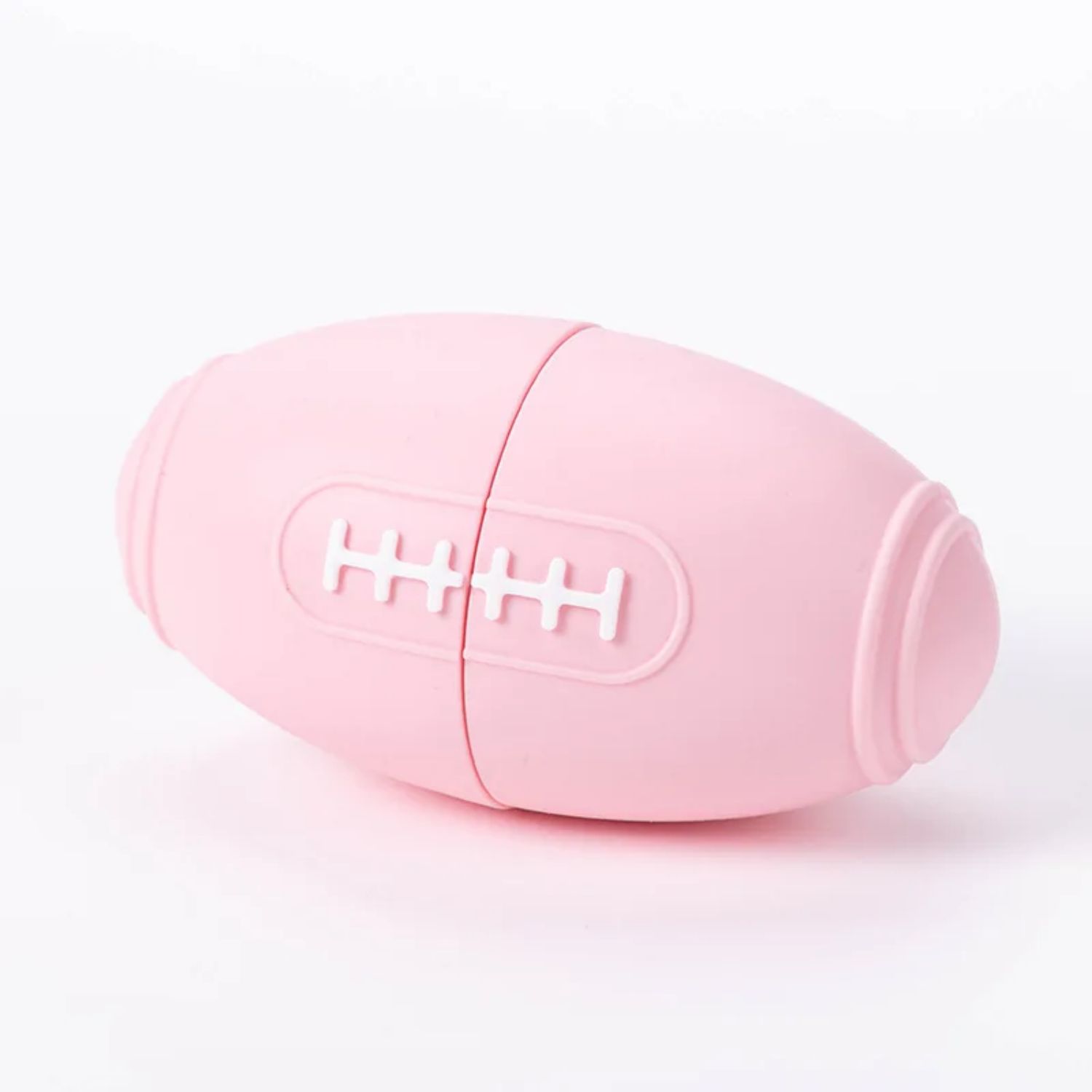 KFX-0318653 Durable Silicone Dog Toy for Boredom Relief with Rugby Shape and Food Dispensing Features