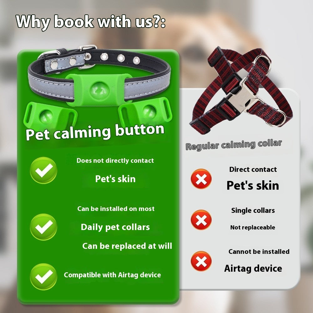 KFX-0319165 Pet Calm Anti-Stress Buckle for Dogs and Cats with Soothing Capsules and Silicone Stabilization Rings - Purple and Green Options Available