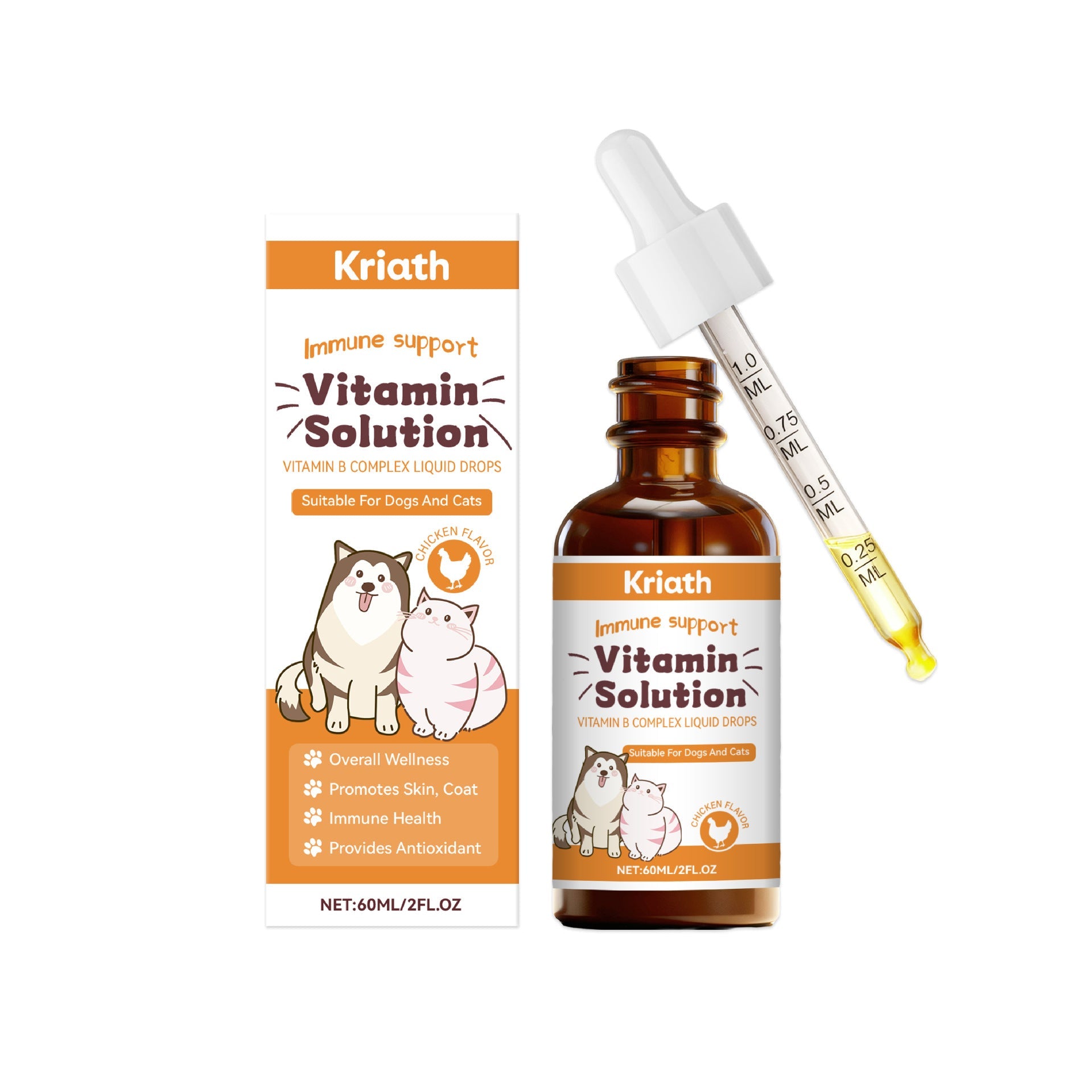 KFX-0323005 Pet Vitamin B Complex Nutritional Drops for Enhanced Health and Vitality
