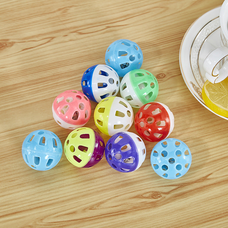 KFX-0324541 Interactive Cat Toy with Hollow Plastic Bell for Engaging Playtime